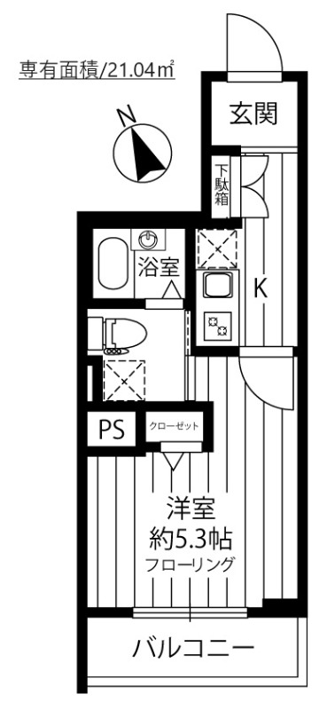 スカイコート蒲田弐番館の間取り