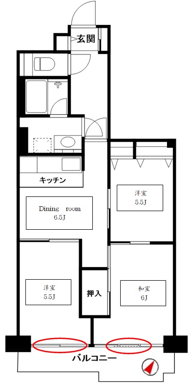 パレ平塚すみれ平 四番館の間取り