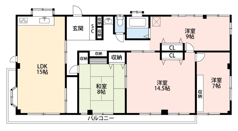 フロイデハイムの間取り