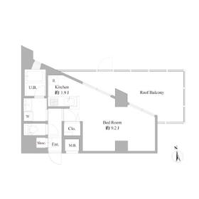 Ｂ　ＣＩＴＹ　ＡＰＡＲＴＭＥＮＴ　ＩＴＡＢＡＳＨＩ　ＮＯＲＴの間取り