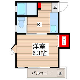 コーポハイブリッジの間取り