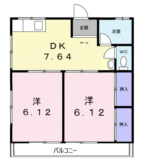 島﨑アパートの間取り