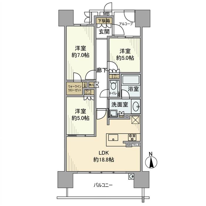 アルバックス岡崎駅東の間取り