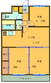 ＮＡＲＡＢＵ六番館の間取り