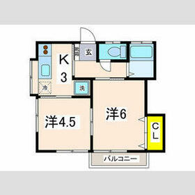 ハイツ平作の間取り