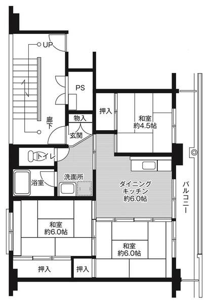 ビレッジハウス上三川1号棟の間取り