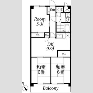 サンライズマンションＢ棟の間取り