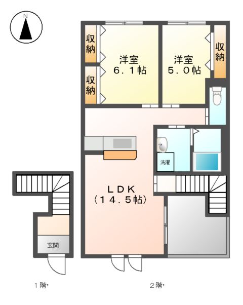 アン　ドゥラードの間取り