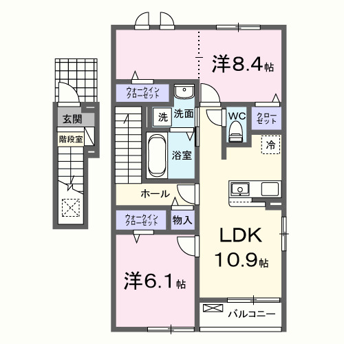ニューライズOTSUNA Bの間取り