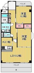 フォンティーヌⅡの間取り