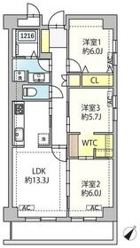 東雪谷マンションの間取り
