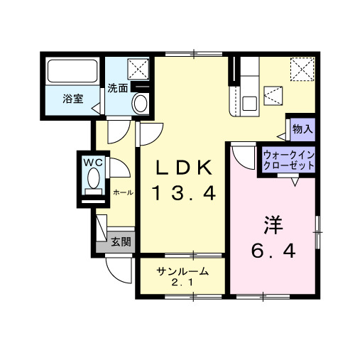 三保の完工年月(2026年11月)築の賃貸アパートの間取り