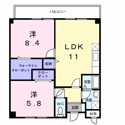 アインスブルグ巽東の間取り