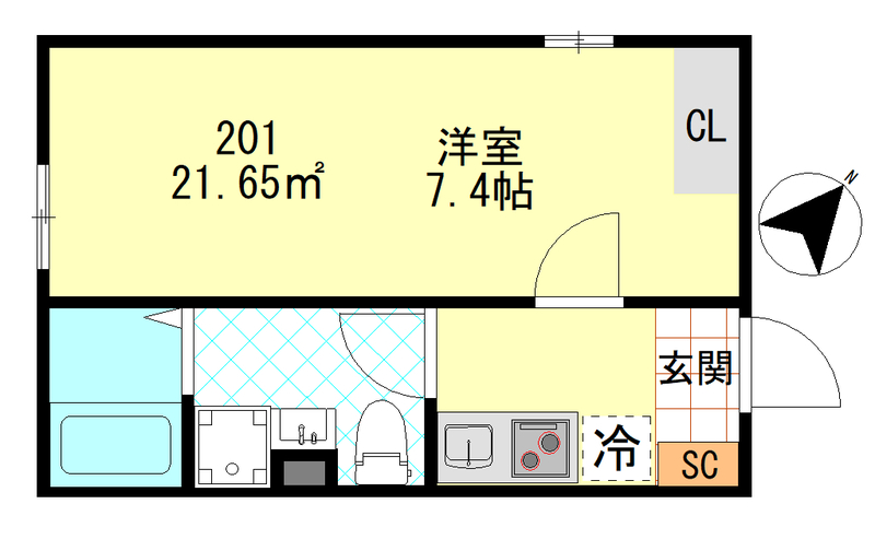 PUERTA東門前の間取り