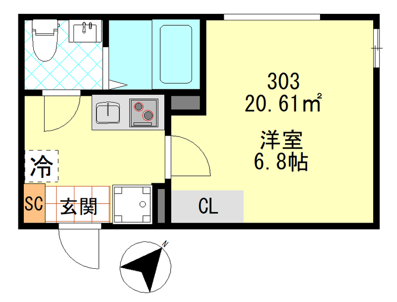 PUERTA東門前の間取り