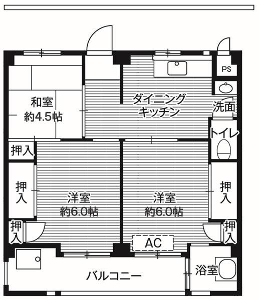 ビレッジハウス栗ヶ沢5号棟の間取り