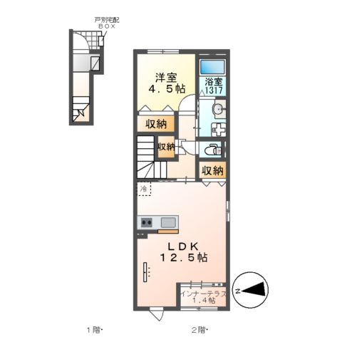 柏市高柳新築アパート(仮称)の間取り