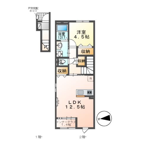 柏市高柳新築アパート(仮称)の間取り