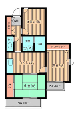 シティーコート矢向の間取り