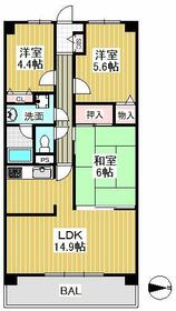 オークレイコート高松IIの間取り