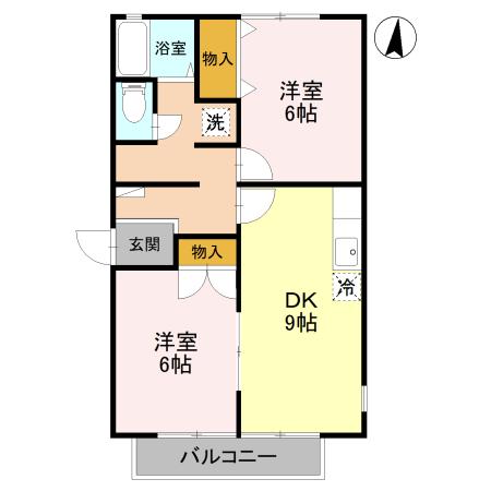 ミロワール Aの間取り