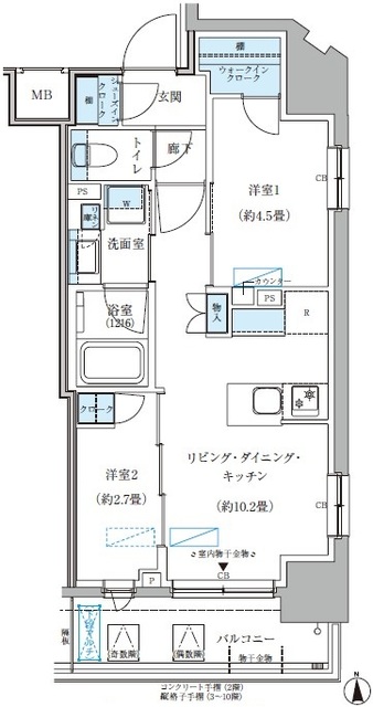 パークアクシス大森山王の間取り