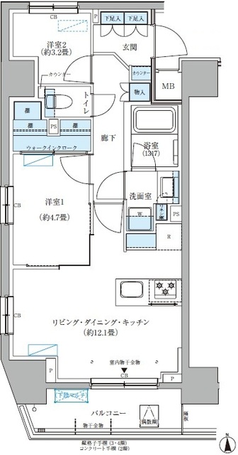 パークアクシス大森山王の間取り