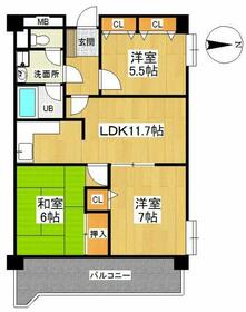 メゾンクレストの間取り