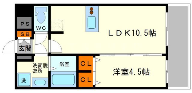 エスライズ新大阪フロントの間取り