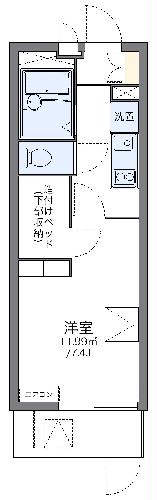 レオパレスフォンターナ内本町の間取り