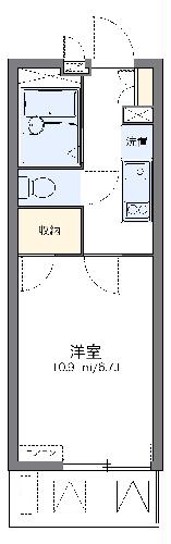 レオパレスソレイユ 箕面の間取り