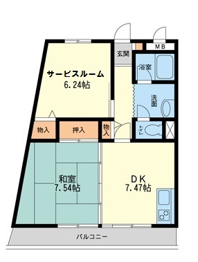 新川崎貳阡の間取り