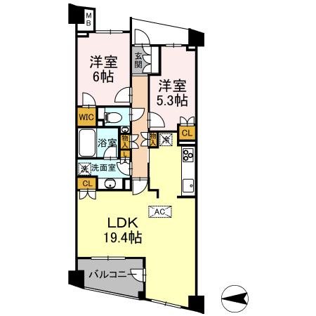 神楽坂トワイシアヒルサイドレジデンスの間取り