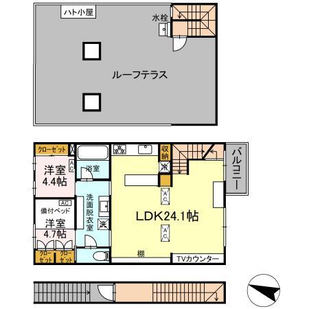 牛込神楽坂ハウスの間取り
