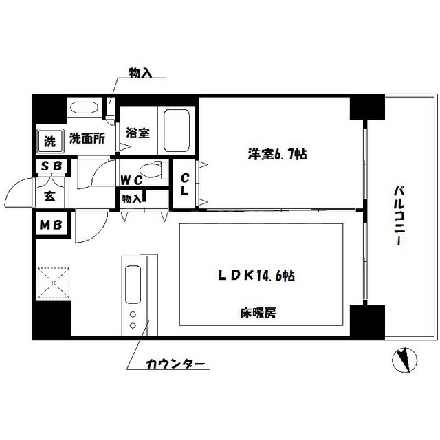 プレサンス立売堀パークシティの間取り