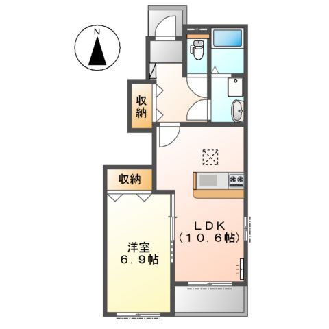 クラルテ アサヒの間取り