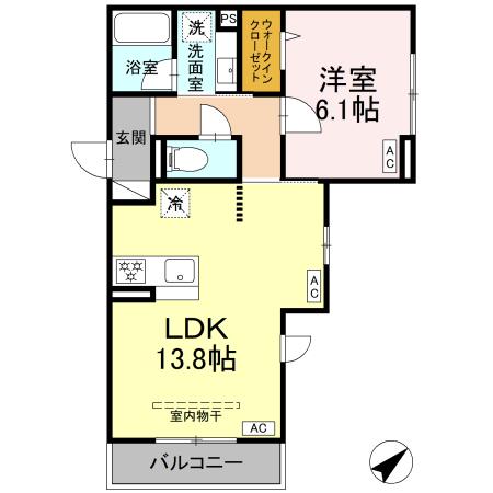 D'Bless中野島の間取り