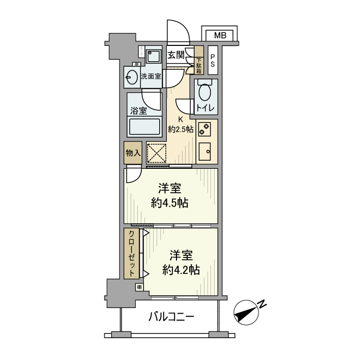 日神デュオステージ船橋の間取り