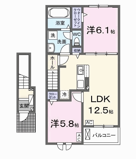 カーサ Nagomi Aの間取り