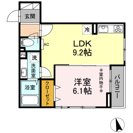 D-room西平山A棟の間取り