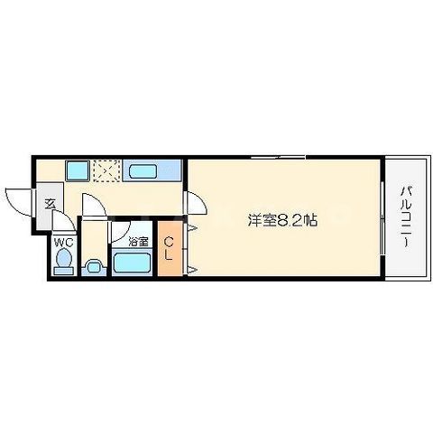メルクリオール難波の間取り