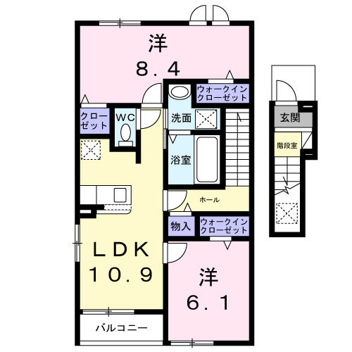 平山町アパート(028852901)の間取り