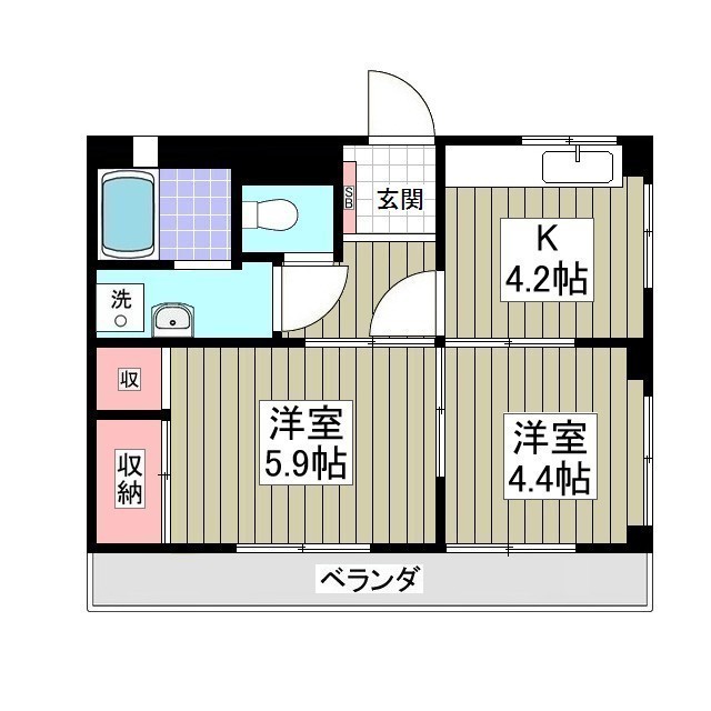 ニューフォレスト(旧木下コーポ)の間取り