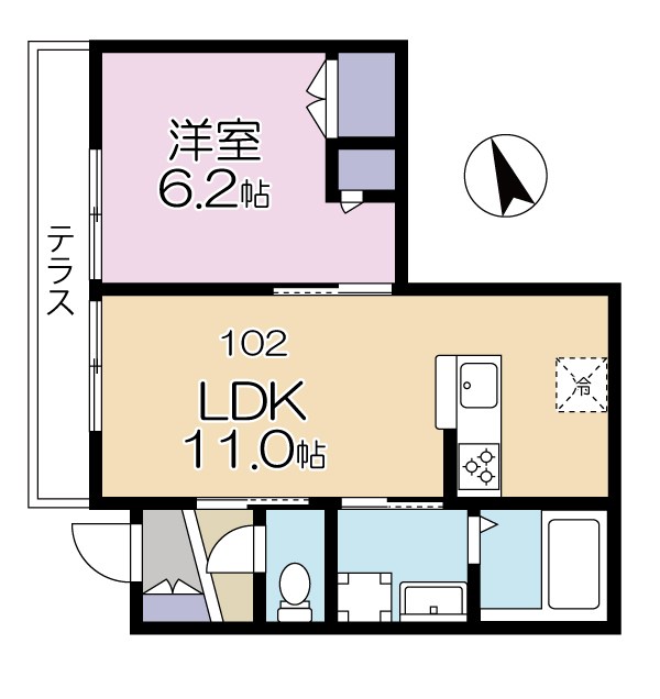 ピュアシティ下北沢の間取り