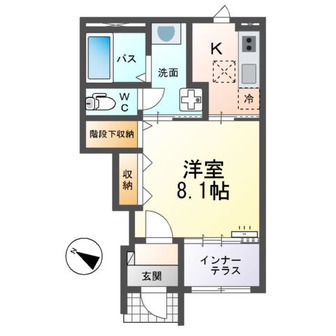 （仮）ひたちなか市高場新築アパートの間取り