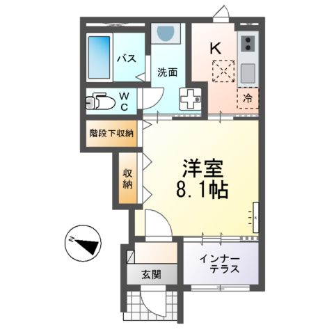 (仮)ひたちなか市高場新築アパートの間取り