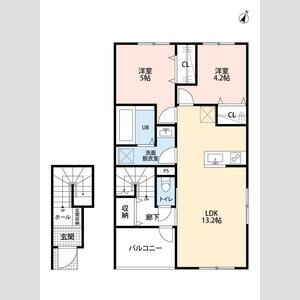 リーブルファイン川越岸町の間取り