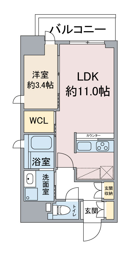 スリーアイランドタワー金山の間取り