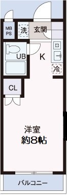 関口の完工年月(1990年3月)築の賃貸マンションの間取り