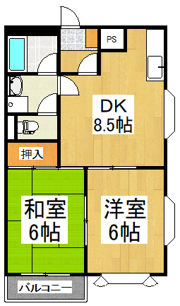 フレール西川A棟の間取り